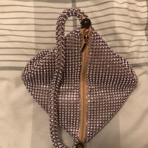 Triangle sequin rhinestones bag - Picture 3 of 4